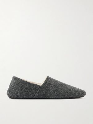 Shearling-Lined Woven Slippers Shearling-Lined Woven Slippers