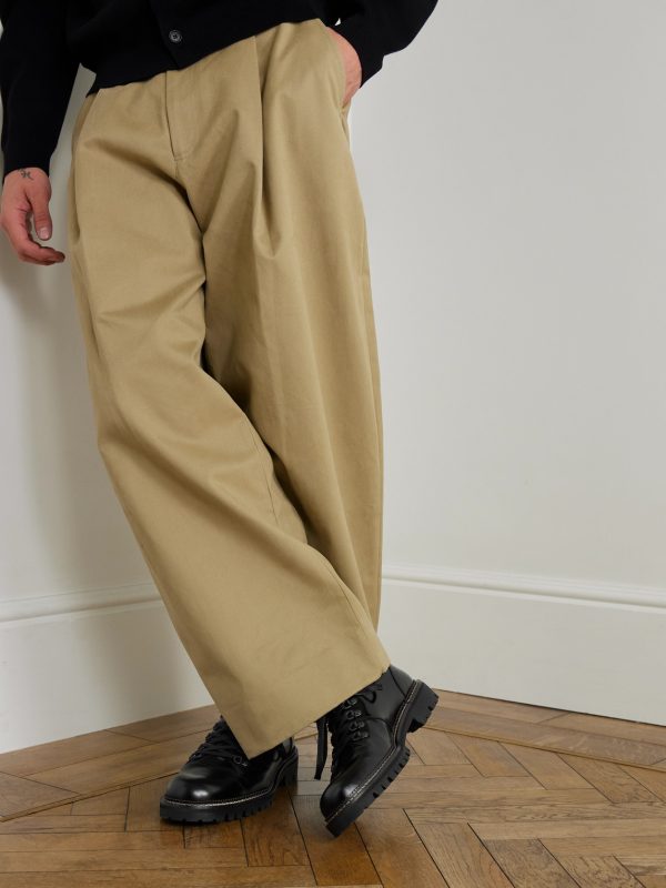 Suede-Trimmed Leather Hiking Derby Shoes - OU
