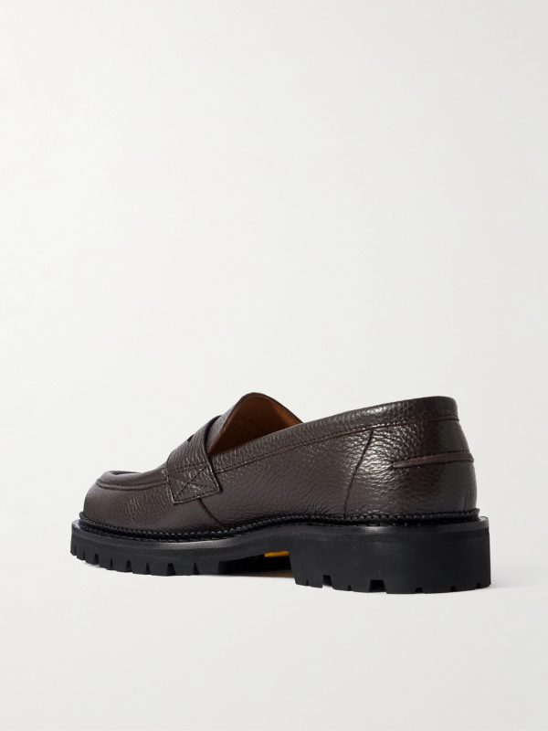 Jacques Full-Grain Leather Penny Loafers - BK