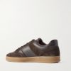 Suede and Full-Grain Leather Sneakers - BK Suede and Full-Grain Leather Sneakers - BK