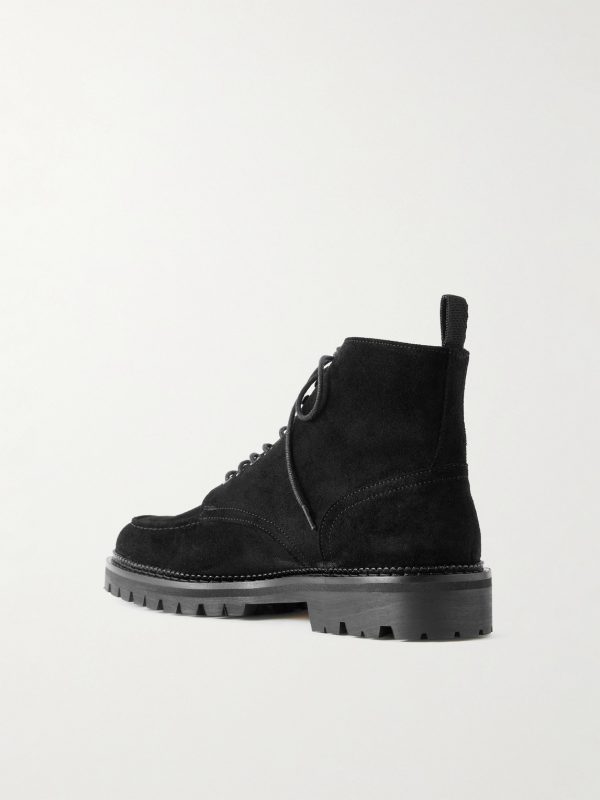 Commander Shearling-Lined Suede Lace-Up Boots - BK
