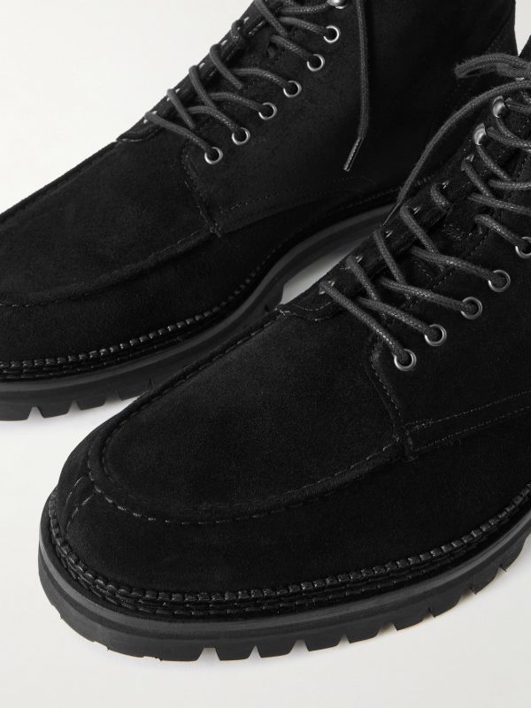 Commander Shearling-Lined Suede Lace-Up Boots - CU