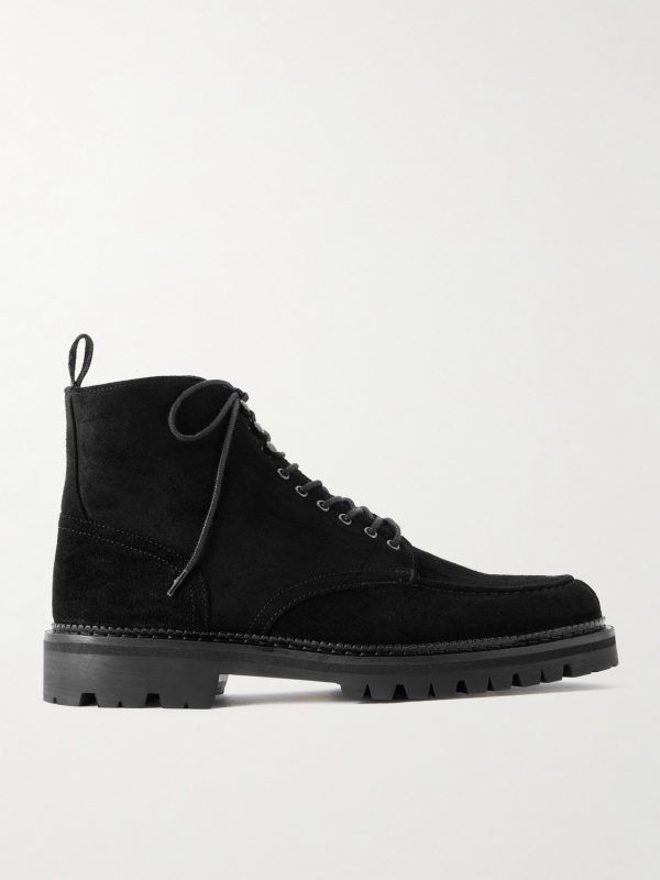 Commander Shearling-Lined Suede Lace-Up Boots