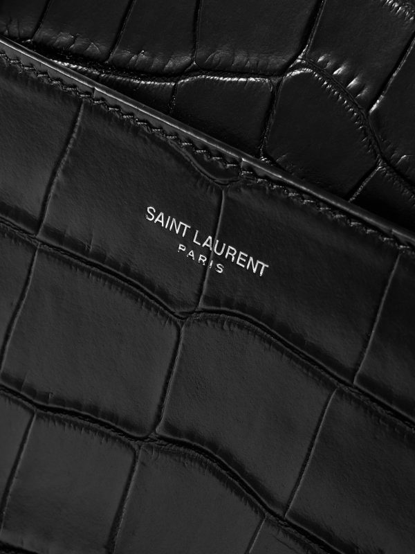 Croc-Effect Leather Briefcase - CU Croc-Effect Leather Briefcase - CU