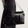 Croc-Effect Leather Briefcase - E2 Croc-Effect Leather Briefcase - E2