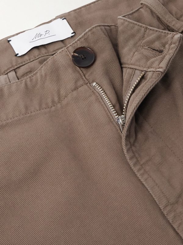 Edward Straight-Leg Cotton-Twill Cargo Trousers - E1