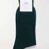 Waffle-Knit Cotton-Blend Socks - E1 Waffle-Knit Cotton-Blend Socks - E1