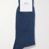 Waffle-Knit Cotton-Blend Socks - E1 Waffle-Knit Cotton-Blend Socks - E1