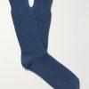 Waffle-Knit Cotton-Blend Socks Waffle-Knit Cotton-Blend Socks