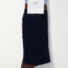 Striped Ribbed Cotton-Blend Socks - E1