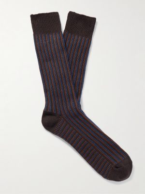 Striped Cotton-Blend Socks Striped Cotton-Blend Socks