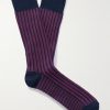 Striped Cotton-Blend Socks Striped Cotton-Blend Socks