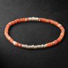 Heishi 14-Karat Gold, Sterling Silver and Shell Beaded Bracelet