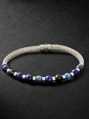 Sterling Silver Multi-Stone Beaded Bracelet