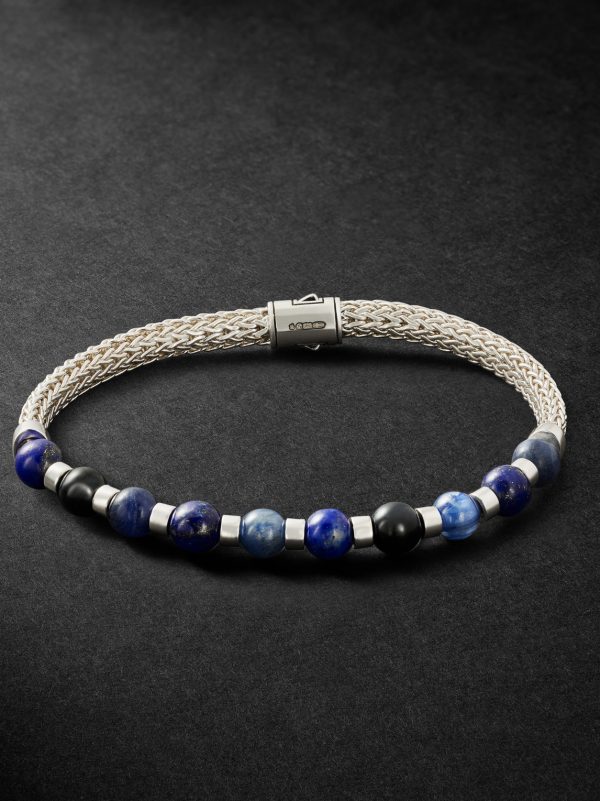 Sterling Silver Multi-Stone Beaded Bracelet Sterling Silver Multi-Stone Beaded Bracelet