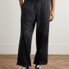 Straight-Leg Cropped COOLMAX® Drawstring Trousers - FR Straight-Leg Cropped COOLMAX® Drawstring Trousers - FR