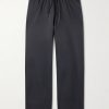 Straight-Leg Cropped COOLMAX® Drawstring Trousers Straight-Leg Cropped COOLMAX® Drawstring Trousers