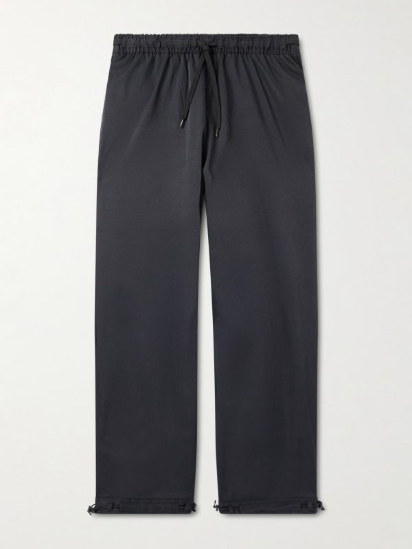 Straight-Leg Cropped COOLMAX® Drawstring Trousers Straight-Leg Cropped COOLMAX® Drawstring Trousers