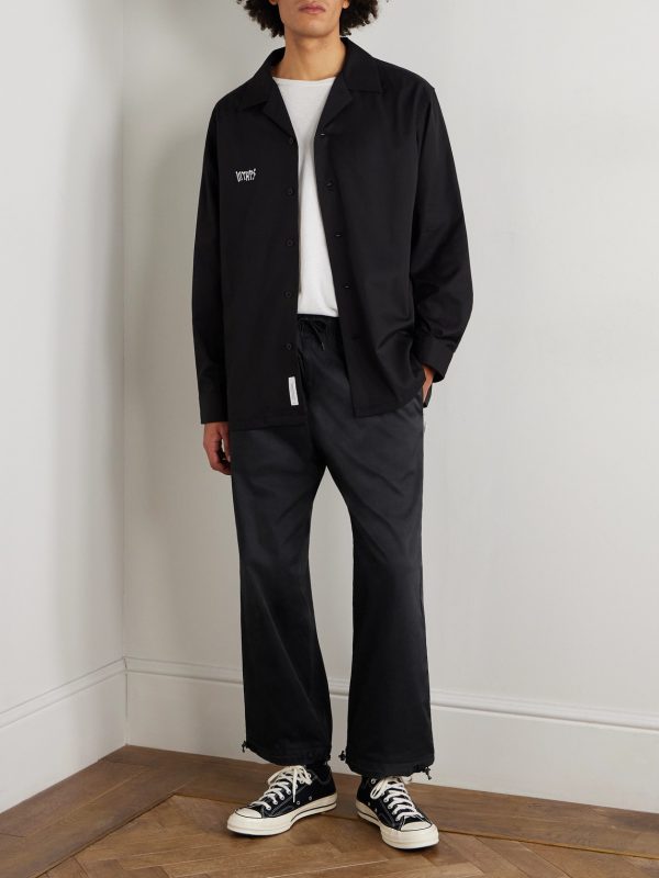 Straight-Leg Cropped COOLMAX® Drawstring Trousers - OU Straight-Leg Cropped COOLMAX® Drawstring Trousers - OU