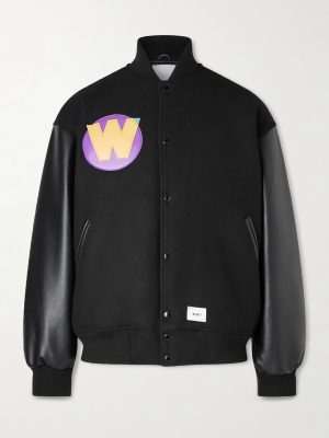 Logo-Appliquéd Panelled Melton Wool-Blend Jacket Logo-Appliquéd Panelled Melton Wool-Blend Jacket