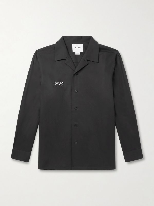 Camp-Collar Logo-Embroidered Lyocell and Cotton-Blend Twill Shirt Camp-Collar Logo-Embroidered Lyocell and Cotton-Blend Twill Shirt