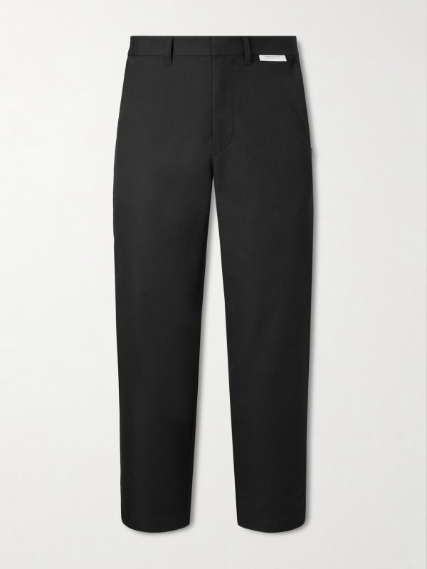 Straight-Leg Twill Trousers