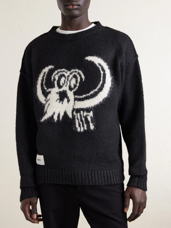 Logo-Intarsia Woven Sweater - FR