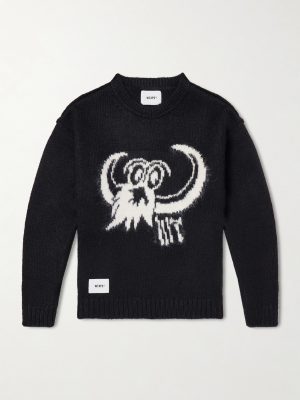 Logo-Intarsia Woven Sweater Logo-Intarsia Woven Sweater