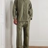 Straight-Leg Pleated Cotton Trousers - OU Straight-Leg Pleated Cotton Trousers - OU