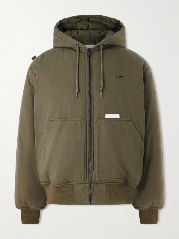 Padded Cotton-Canvas Zip-Up Hooded Jacket Padded Cotton-Canvas Zip-Up Hooded Jacket