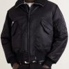 Padded Fleece-Trimmed Shell Jacket - FR