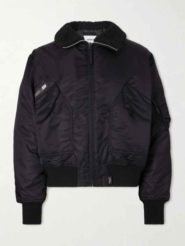 Padded Fleece-Trimmed Shell Jacket