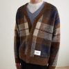 Palmer Logo-Appliquéd Checked Jacquard-Knit Cardigan - FR