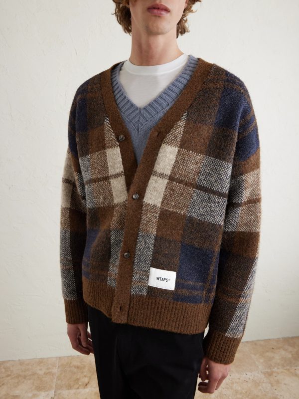 Palmer Logo-Appliquéd Checked Jacquard-Knit Cardigan - FR