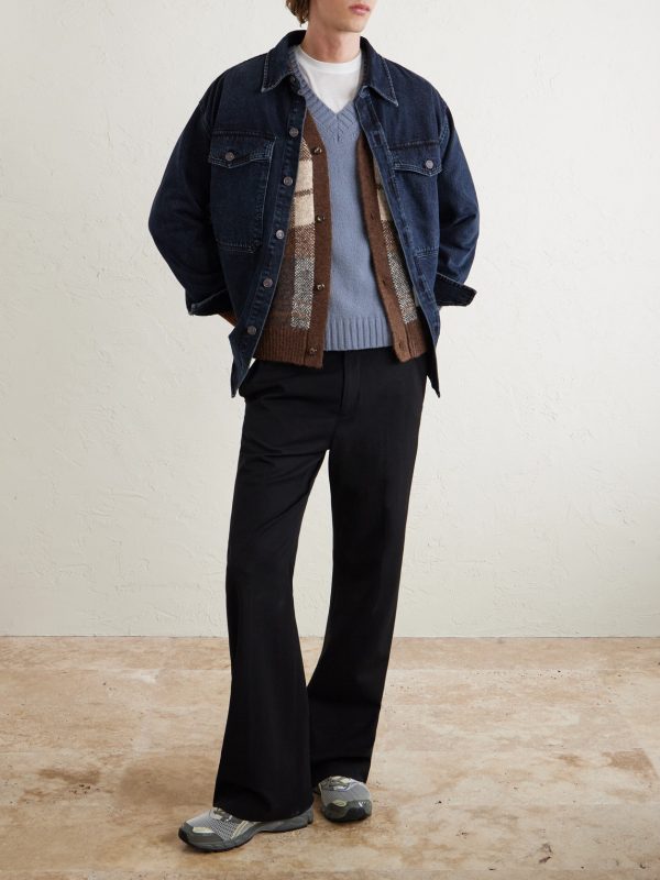 Palmer Logo-Appliquéd Checked Jacquard-Knit Cardigan - OU