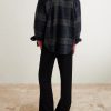 Logo-Appliquéd Checked Brushed Wool-Blend Overshirt - BK Logo-Appliquéd Checked Brushed Wool-Blend Overshirt - BK