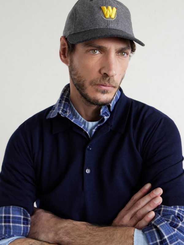 Logo-Embroidered Wool-Blend Flannel Baseball Cap - FR Logo-Embroidered Wool-Blend Flannel Baseball Cap - FR
