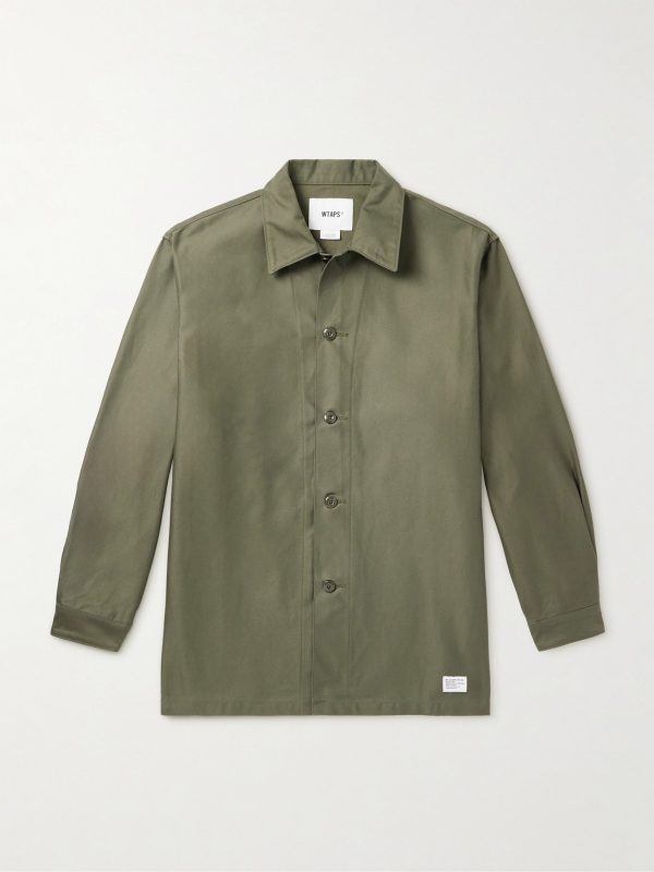 Logo-Appliquéd Cotton-Twill Shirt Logo-Appliquéd Cotton-Twill Shirt