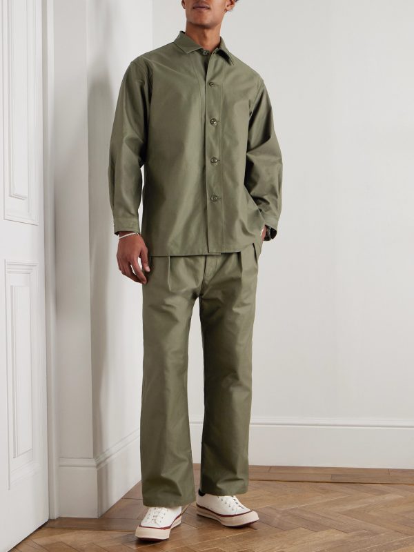 Logo-Appliquéd Cotton-Twill Shirt - OU Logo-Appliquéd Cotton-Twill Shirt - OU