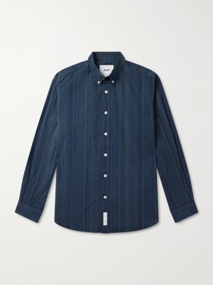 Button-Down Collar Striped Cotton-Broadcloth Shirt Button-Down Collar Striped Cotton-Broadcloth Shirt