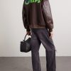Logo-Appliquéd Panelled Melton Wool-Blend Jacket - BK
