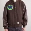 Logo-Appliquéd Panelled Melton Wool-Blend Jacket - FR