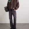 Logo-Appliquéd Panelled Melton Wool-Blend Jacket - OU