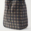 Checked Shell Messenger Bag - BK Checked Shell Messenger Bag - BK