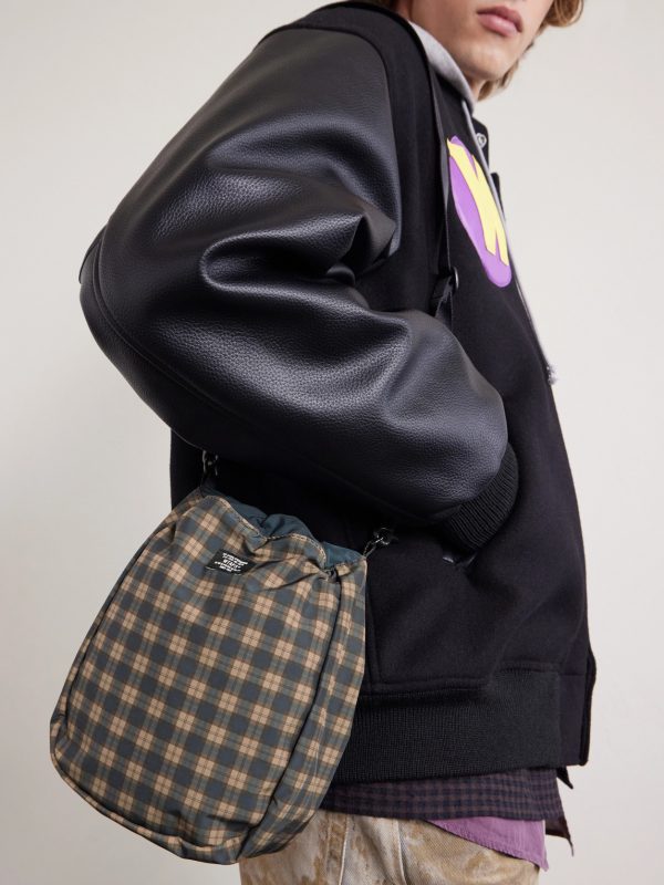 Checked Shell Messenger Bag - FR Checked Shell Messenger Bag - FR