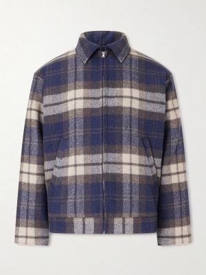 Wrecker Padded Checked Melton Wool-Blend Jacket Wrecker Padded Checked Melton Wool-Blend Jacket