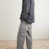 Straight-Leg Cotton-Blend Twill Trousers - BK Straight-Leg Cotton-Blend Twill Trousers - BK