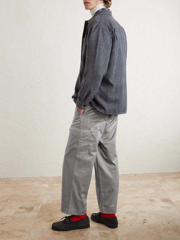 Straight-Leg Cotton-Blend Twill Trousers - BK Straight-Leg Cotton-Blend Twill Trousers - BK