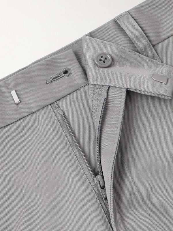 Straight-Leg Cotton-Blend Twill Trousers - CU Straight-Leg Cotton-Blend Twill Trousers - CU