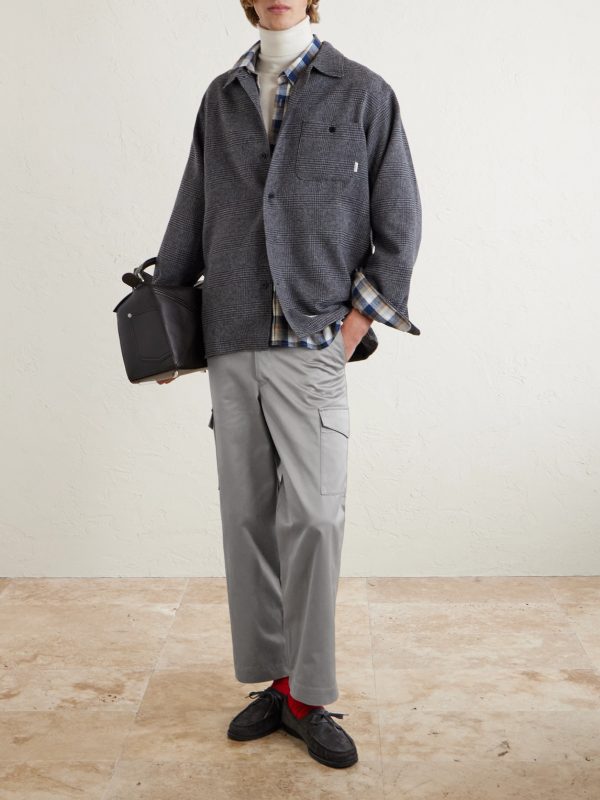 Straight-Leg Cotton-Blend Twill Trousers - OU Straight-Leg Cotton-Blend Twill Trousers - OU
